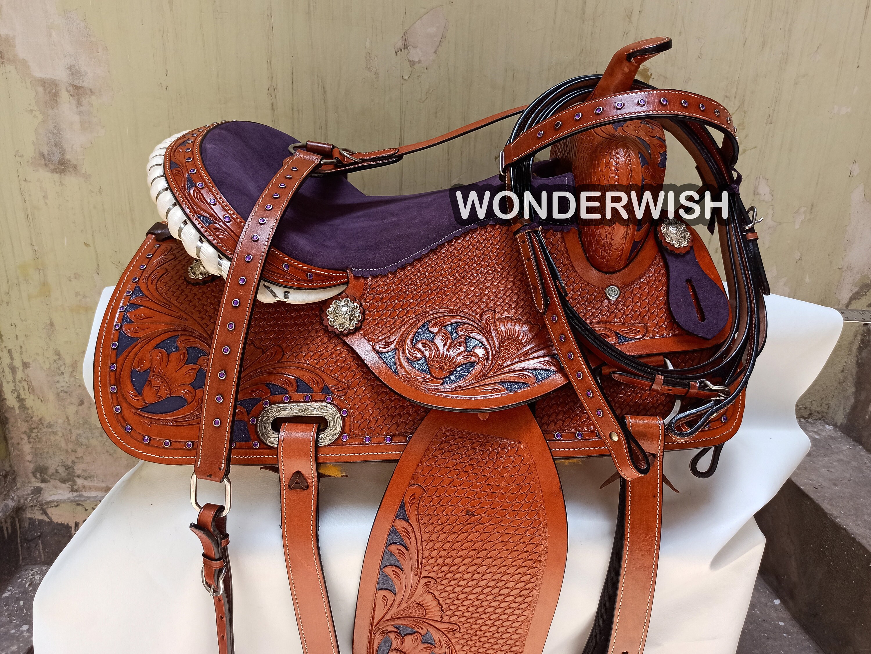 Western Racing Horse Saddle Gaited Bars Padded Seat Pleasure Etsy