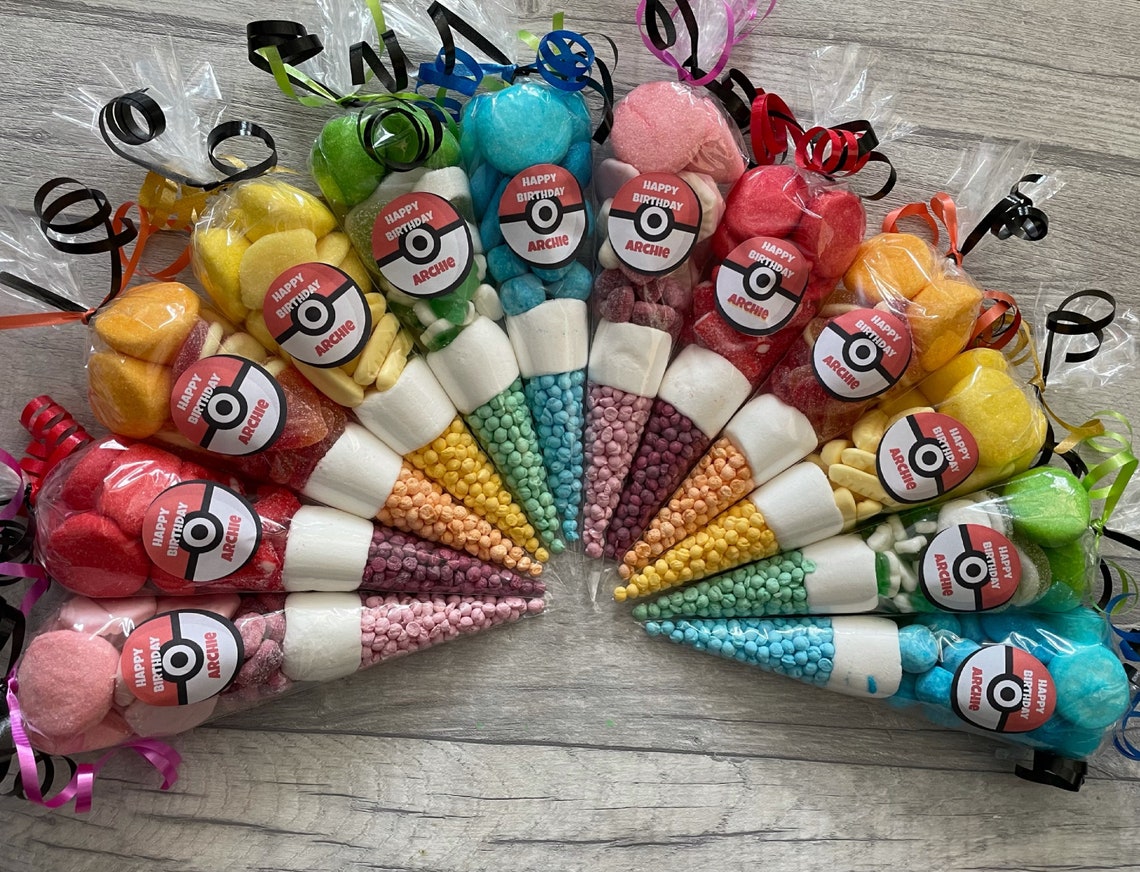 Pre-Filled Pokemon Themed Sweet Cones Stocking Filler | Etsy