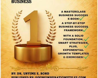 Business Success Masterclass E-Book: Entrepreneurial Guide & Workbook (Instant PDF Download)