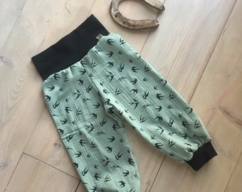 Baby Pumphose 50 56 62 68 74 80 86 92 98 104 Sterne Creme Grau handmade