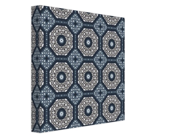 BLUE PERSIAN SQUARE tile canvas