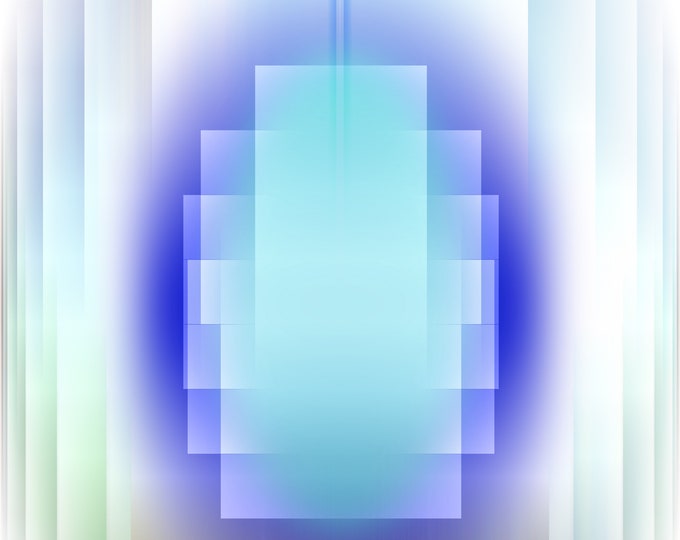 modern Art Print. Abstract blue mantle piece, art, painting for living room.