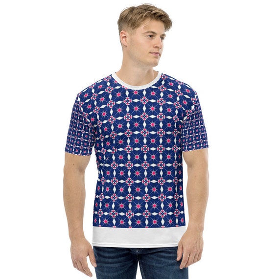 Red white and blue designer shirt sales