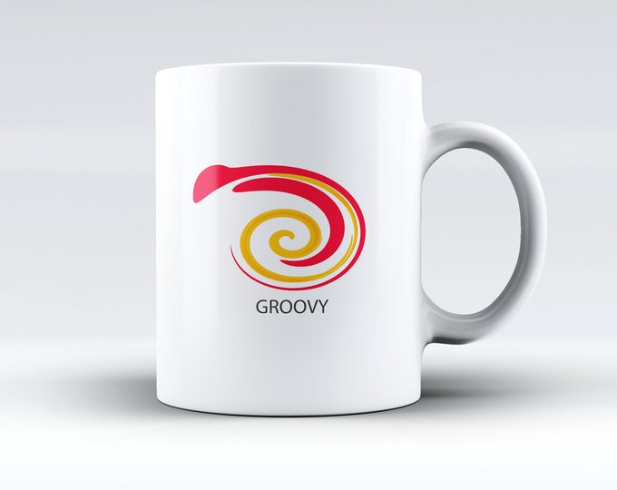 modernand  Groovy Abstract painted swirl design, gift for everyday.