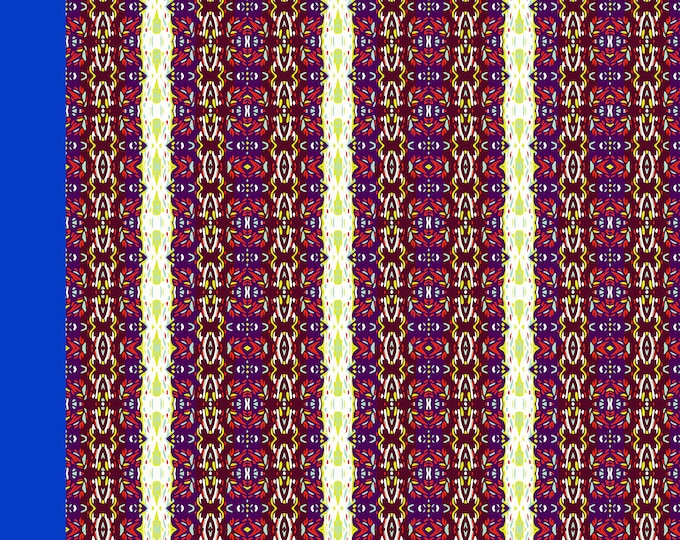 Geometric colorful stripe  scarf and rustic textures, designer collection scarf. Blue and red markings.