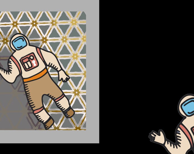 Art Print Space Cool Kids Bedroom spaceman space the final destination