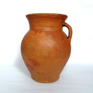 Large terracotta primitive vessel. Wabi sabi pottery rare clay vase. Rustic decor gift.
