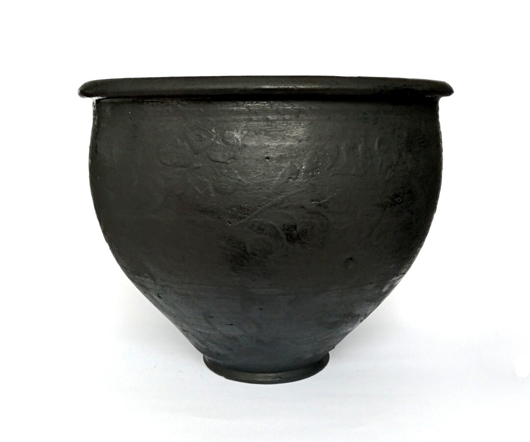 Extra Large Black Clay Pot. Wabi Sabi Pottery Vase. Very Large Etsy