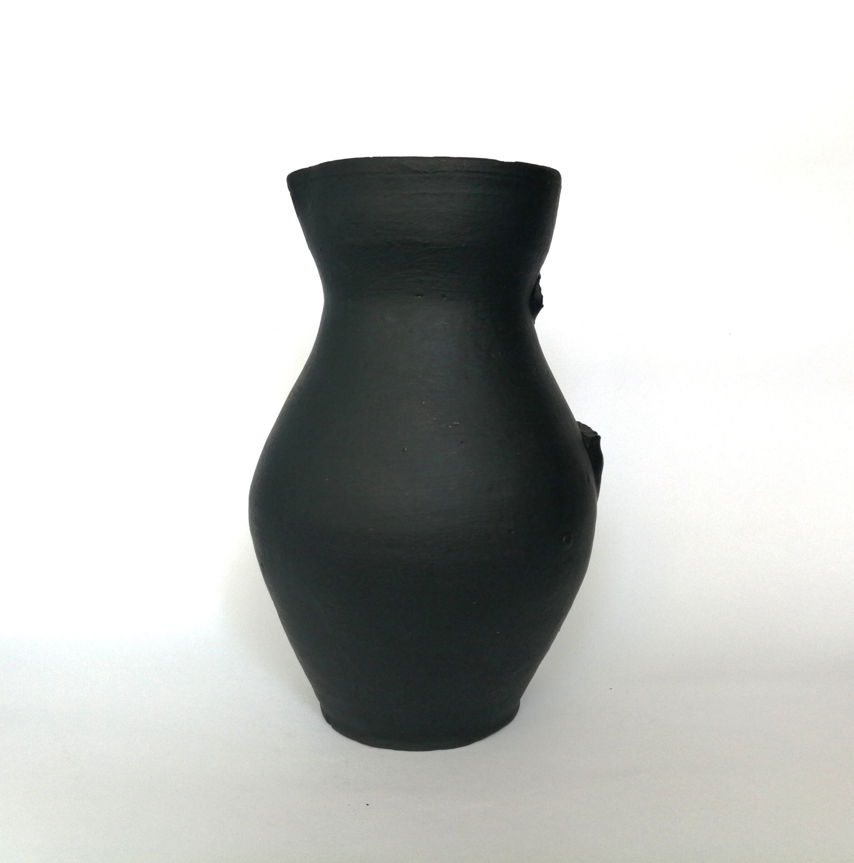 large black ceramic vases
