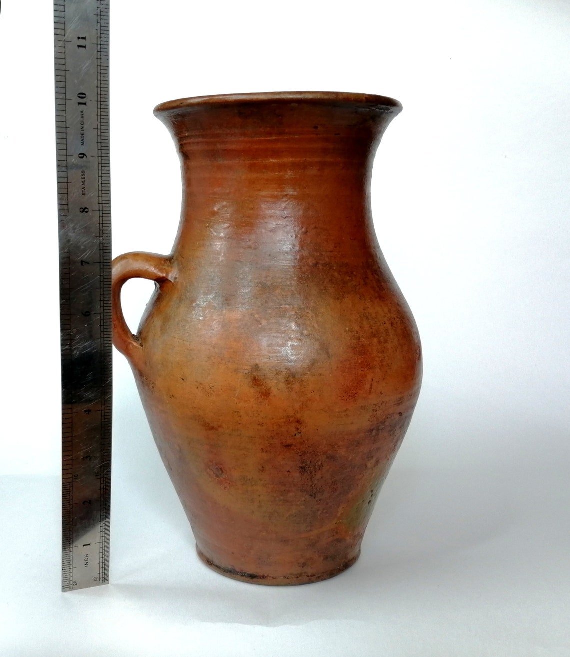 Large terracotta vase. Rustic terracotta tall clay pot. Wabi Etsy