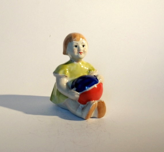 Vintage Porcelain Little Girl Figurine. Ceramic Small Etsy