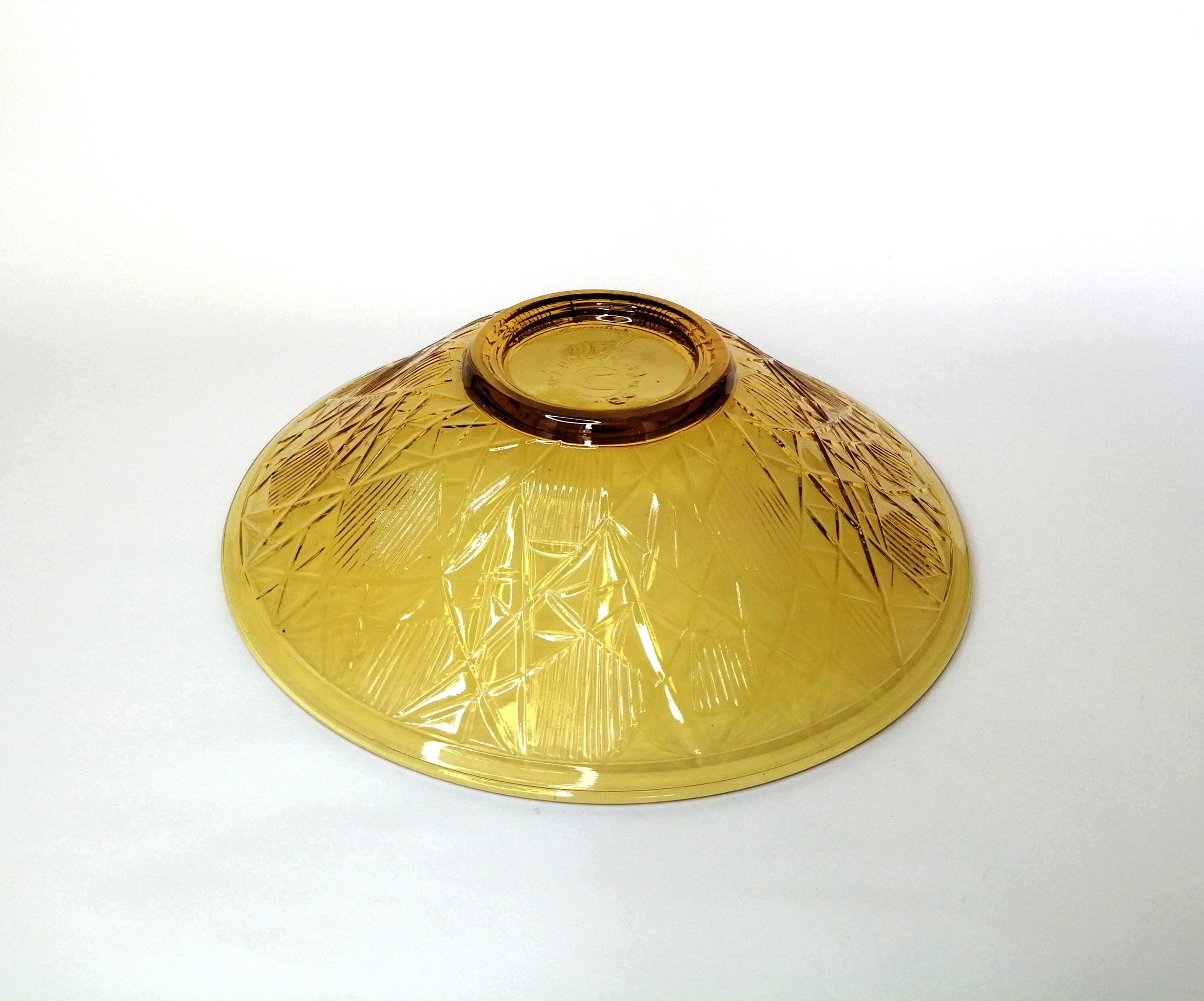 Yellow glassware. Vintage yellow glass serving plate. Etsy