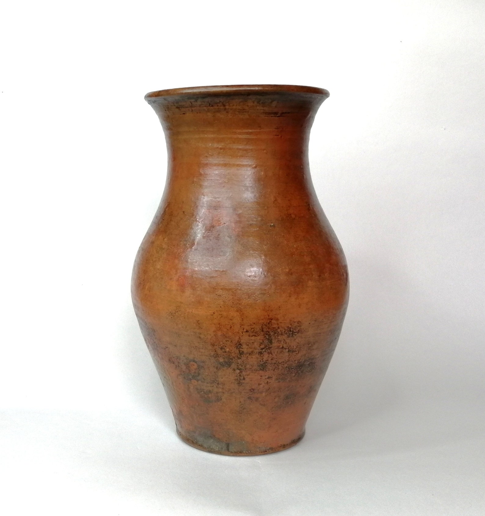 Large terracotta vase. Rustic terracotta tall clay pot. Wabi Etsy