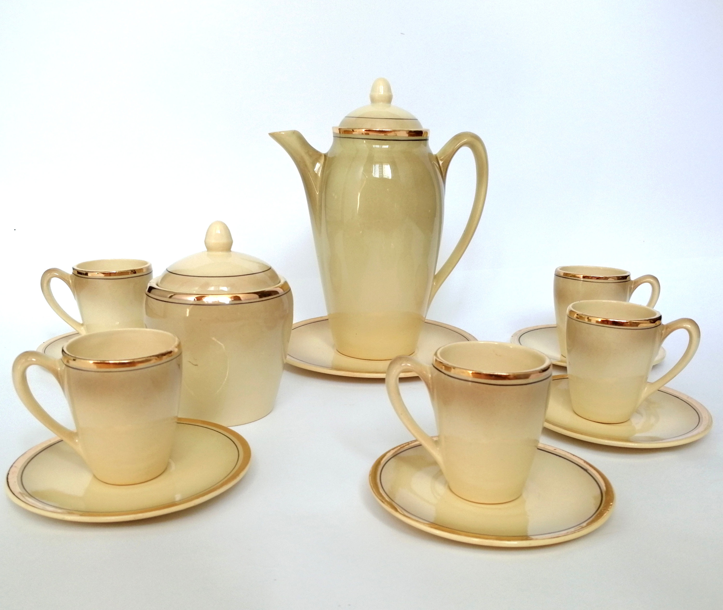Mid century modern espresso set. Russian tea pot cups and Etsy