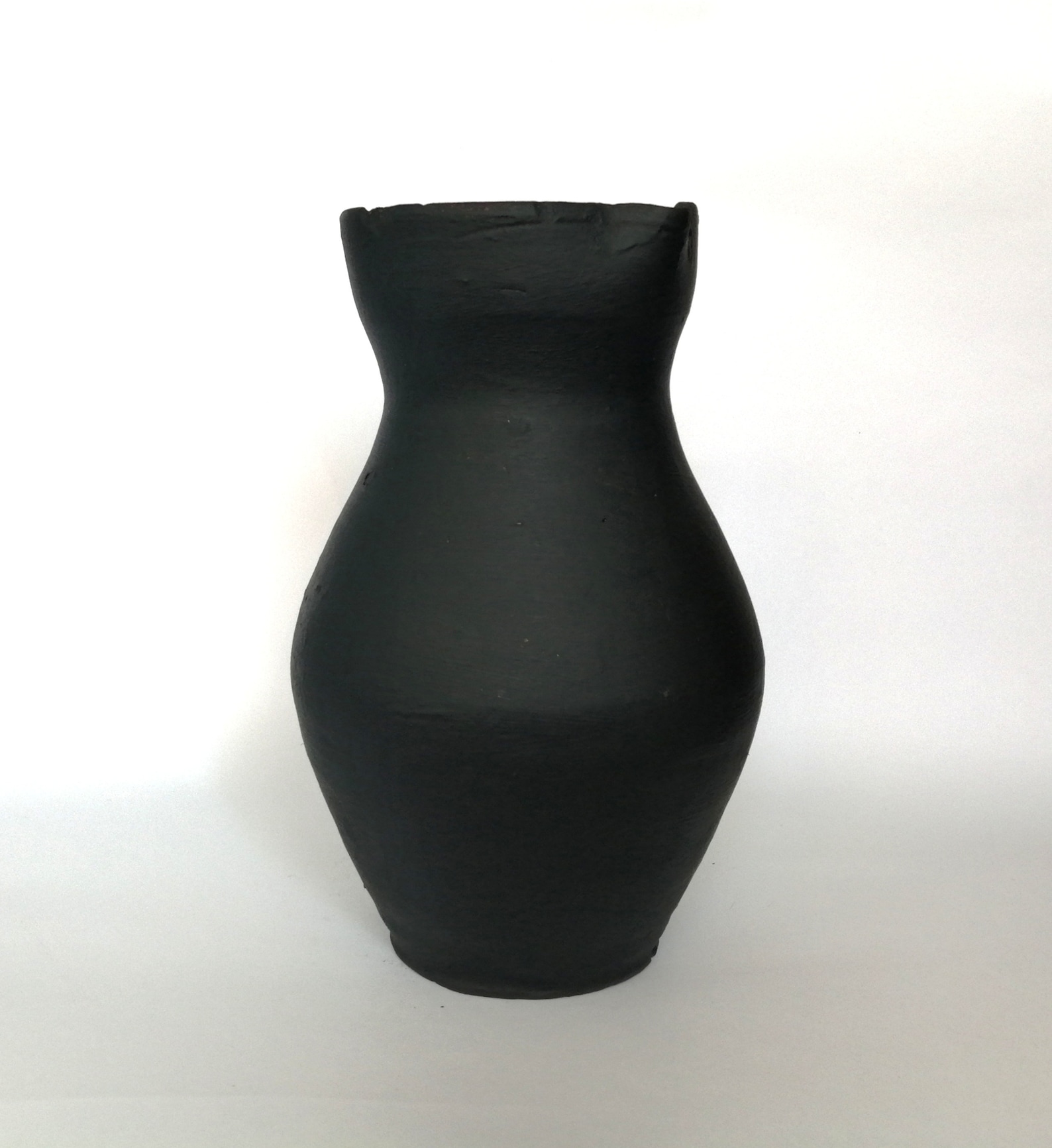 large black ceramic vases