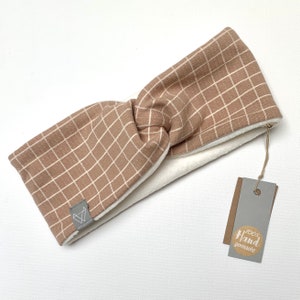 Twist Stirnband kariert mit Fleece Winter Edition von WOLFSKIND