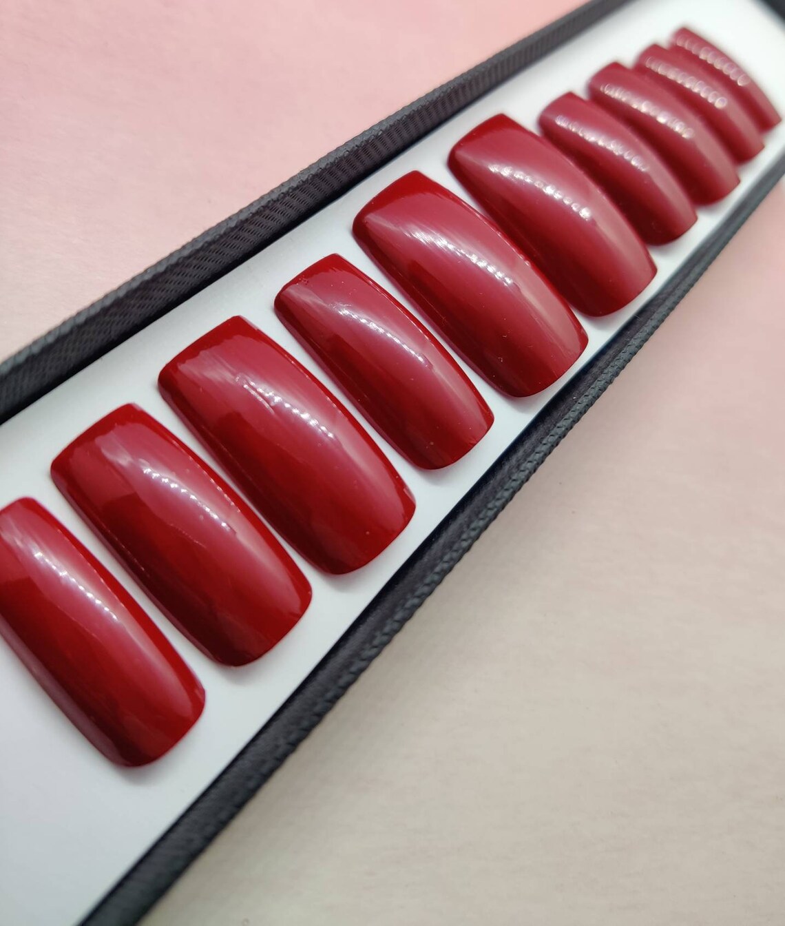 Wide Fit Fake Nails Red False Nails Drag Press On Nails Etsy