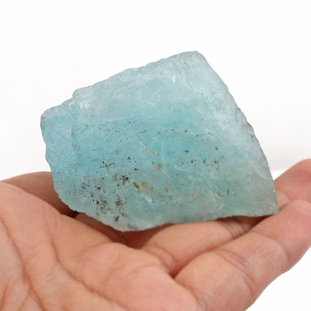 原石アクアマリン：天然ブルークリスタルクラスター、3月の誕生石