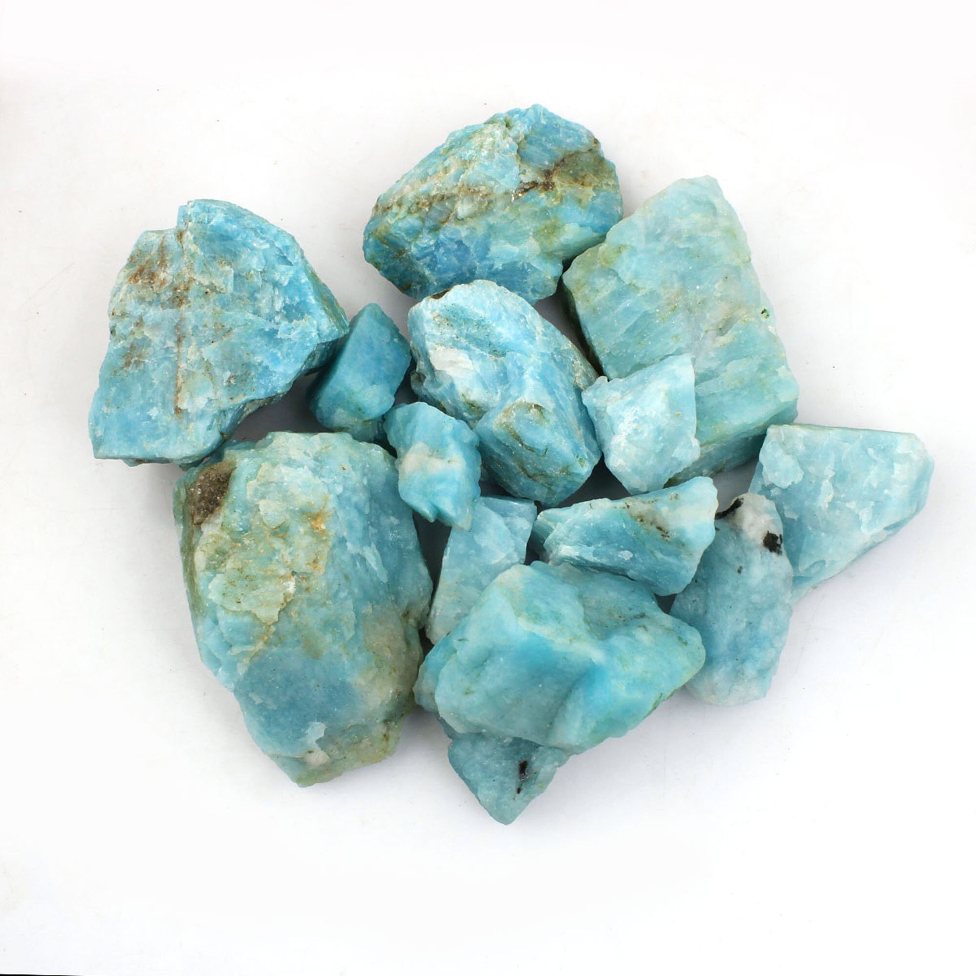 Natural Raw Amazonite Crystal From Peru, Rough Blue Green Gemstone ...