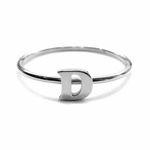 Handmade Sterling Silver Initial Ring - Custom Letter Ring