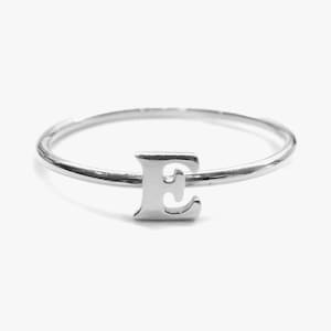 Customized Initial Ring, Dainty Initial Ring, Initial Personalized Ring, Letter Stacking Ring, Letter Engagement Ring, Letter Wedding Ring