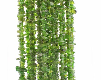 Natuurlijke Chrome Diopside Ongesneden Chips Ruwe Edelsteen Kralen, AAA+ Chrome Diopside Kraal, 10 Strengen Diopside 30" Edelsteen Kralen voor sieraden maken