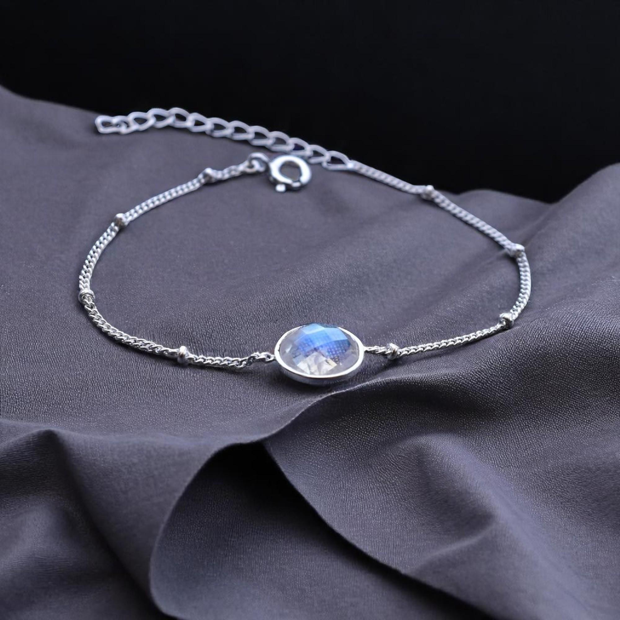 GW Bracciale Donna Argento 925 Braccialetti con Ciondolo Portafortuna con Zirconi Gioielli Donna Bracciale Quadrifoglio Regalo Donna Compleanno Amica