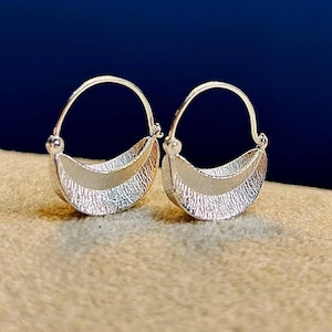 925 Sterling Silver Fulani Hoop Earrings  Tribal Boho Jewelry