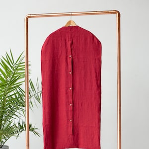 Housse pour vêtements en lin, Housse pour vêtements suspendus, Housse pour vêtement penderie, Cadeau pour elle, Housse pour vêtements de mariage, Sac de voyage, Housse pour robe, Housse pour vêtements