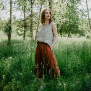 Orange Peasant Skirt Etsy