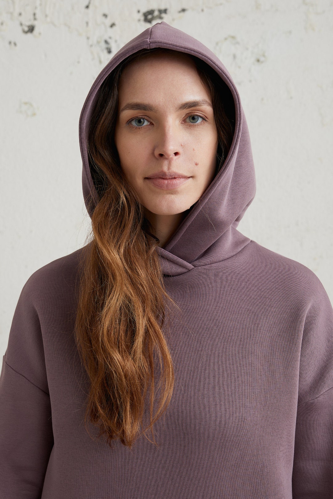 Purple Camo Print Hoodie Dress