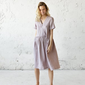 Women Linen Dress For Wedding Guest, Summer Dress, Special Occasion Dress, Loose Linen Dress, Cocktail Dress, Flax Dress, Minimalist Dress