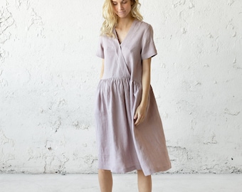 Women Linen Dress For Wedding Guest, Summer Dress, Special Occasion Dress, Loose Linen Dress, Cocktail Dress, Flax Dress, Minimalist Dress