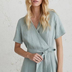 Mother Of The Bride Dress, Mother Of Groom Dress, Linen Maxi Dress, Garden Wedding Guest Dress, Boho Wrap Dress, Prairie Dress, Modest
