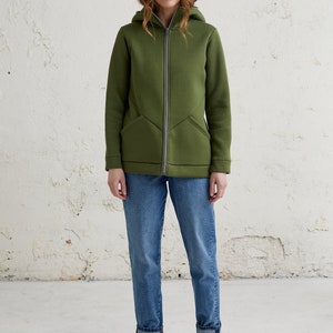 Hoodie med dragkedja, Vinterhoodie, Unika sista minuten-presenter, Damkläder, Jackor och kappor, Casualhoodie, Varm hoodie med fickor bild 3