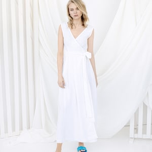 Linen Wedding Dress, Simple Wedding Dress, Linen Clothing, Casual Wedding Dress, Bohemian Wedding Wrap Dress, Spring Style, Alternative