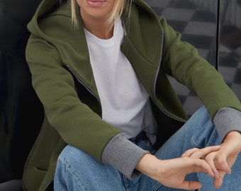 Long Sweatshirt, Fall Style, Warm Hoodie, Womens Outerwear, Hoodie With Pockets, Zip Up Hoodie, Hooded Coat, Cotton Hoodie, Fall Fashion