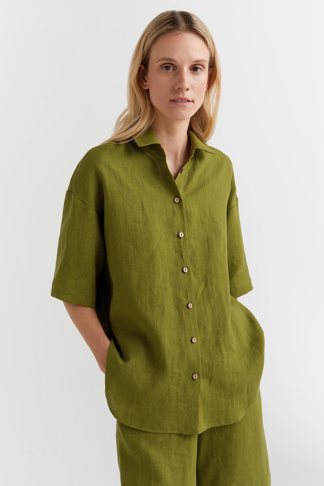Camisa De Lino Con Capucha Para Hombre – Ligera, De Verano, Con Botones, Monocolor, De Algodón Y Lino, Informal, Ideal Para Días Calurosos (varios Colores)