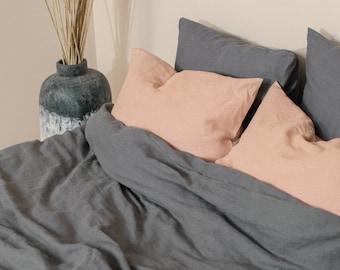 Taie d’oreiller en lin, Housse d’oreiller en lin naturel, Sham d’oreiller en lin, Housse de coussin, Literie en lin, Décor de ferme, Housse d’oreiller scandinave