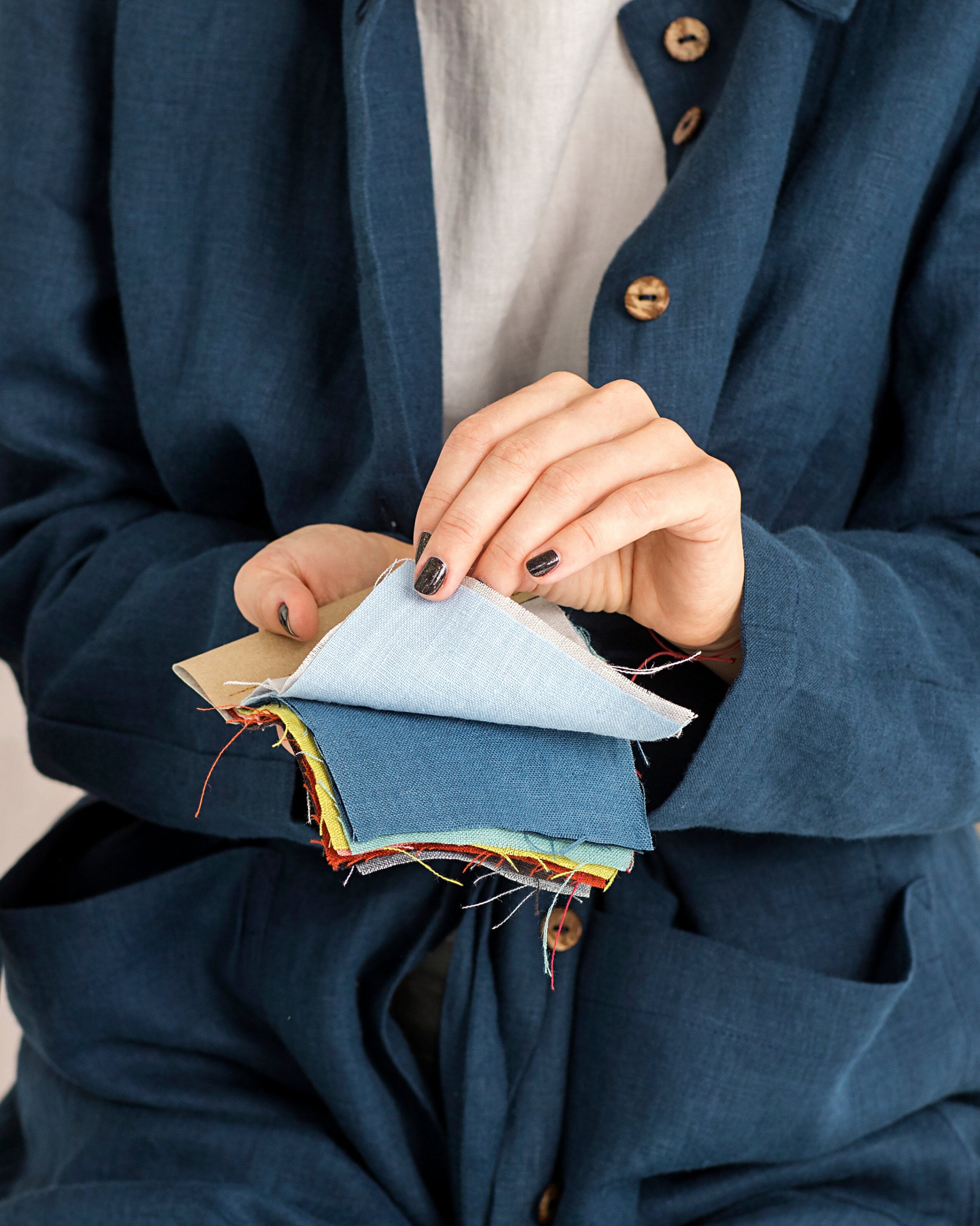 Linen Fabric Scraps 18 Colors Palette Sample Set Linen Etsy