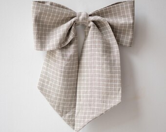 Linen Ribbon, Easter Hosting, Spring Decoration, Easter Handmade Gift Bow, Linen Home Decor, Tree Topper,  Rustic Lantern Bow, Home Gift