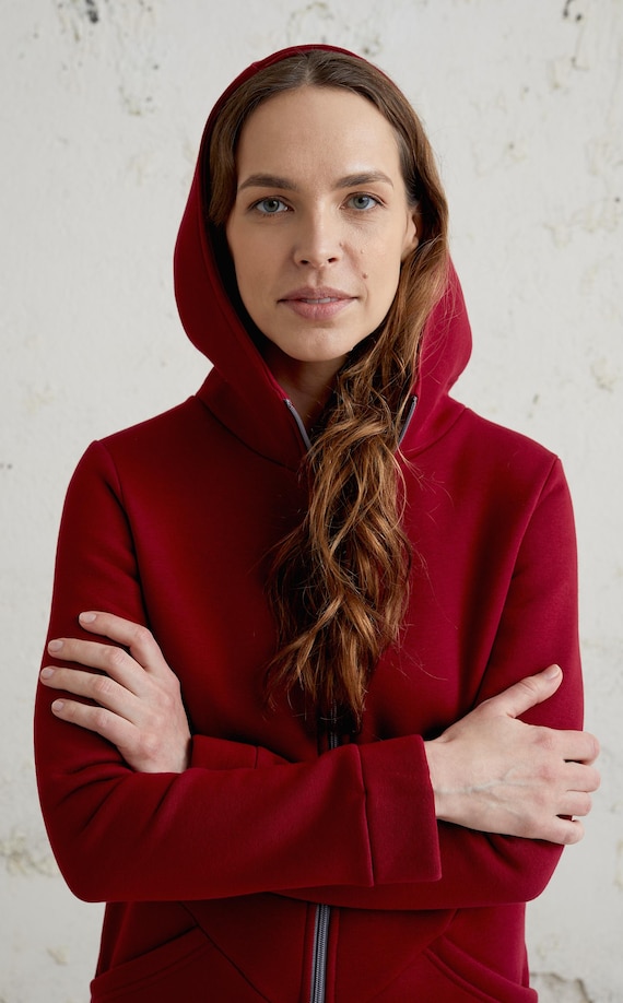 Zip up Hoodie, Warm Hoodie, Womens Clothing, Fall Style Sweatshirt, Cozy Sweatshirt, Minimalist Hoodie, Cotton Hoodie, Casual Hoodie