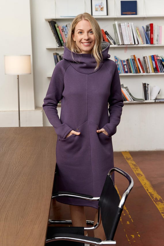 women's mini long sleeve dress Beaujolais Long Sleeve Cowl Neckline Ruffle Satin Mini Dress Blush