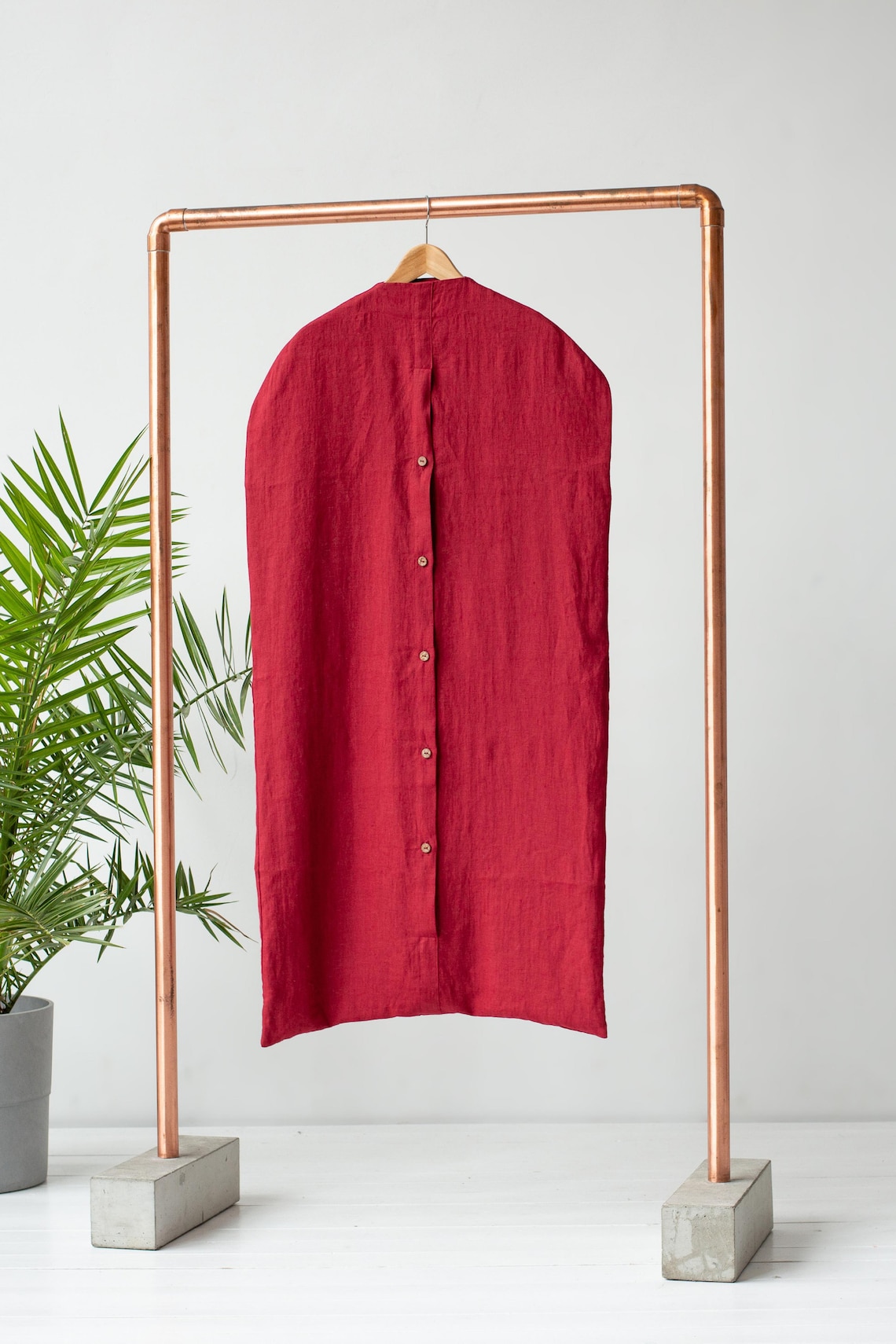 Linen Garment Bag Hanging Clothes Bag Wardrobe Garment Bag Etsy