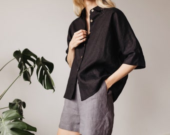 Oversized Shirt, Loose Linen Shirt, Simple Linen Shirt, Every Day Shirt, Linen Shirt Women, Button Up Shirt, Button Down Shirt, Summer Shirt