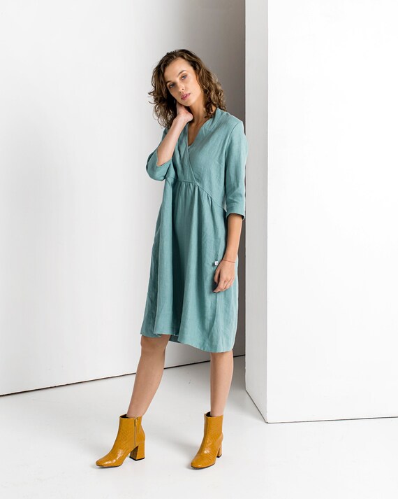 linen wedding guest dress