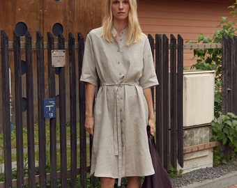 Arket Blazer Dress Belted Brown Double Breasted Collared Trench Coat  Bohemian Tunic Capsule Wardrobe 40 UK14 - Etsy
