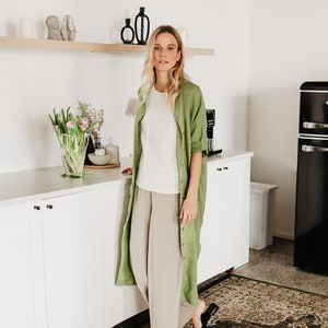 Mid Century Modern, Summer Shirt Dress, Loose Shirtdress, Everyday Dress, Casual Office Wear, Button Down Dress, Garden Dress, Casual Dress