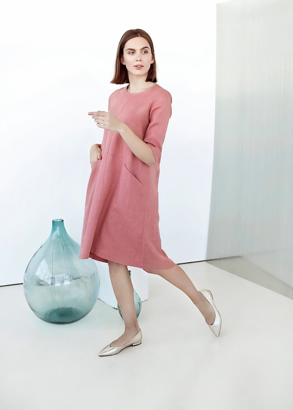 salmon pink dress plus size