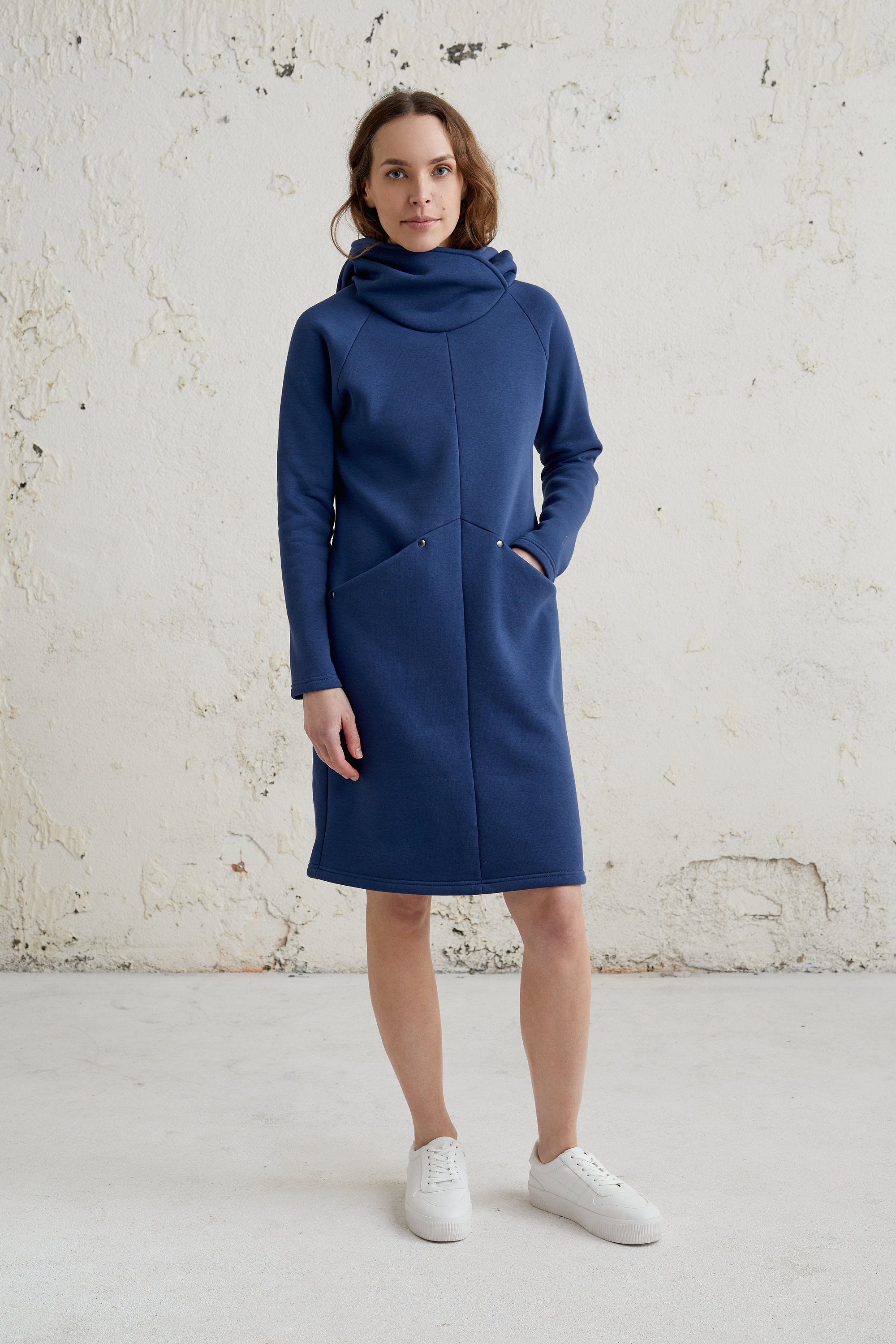 blue sweatshirt dress Stella Royal Blue Sweater Dress